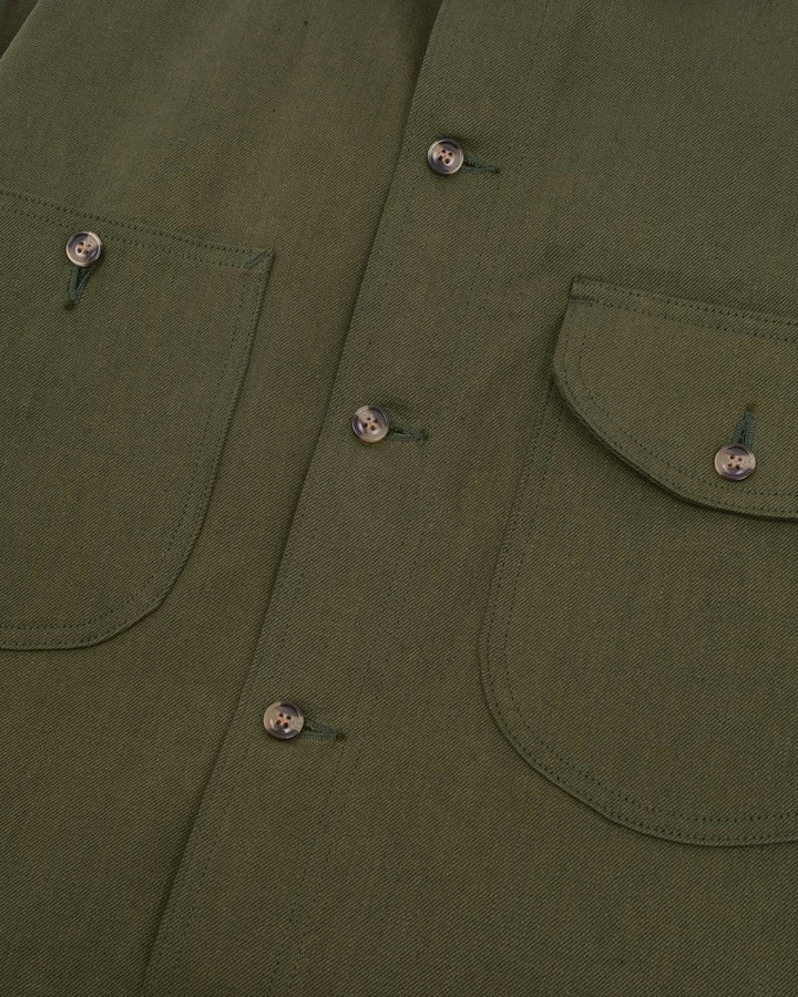 Selvedge Overshirt - Olive Selvedge Denim
