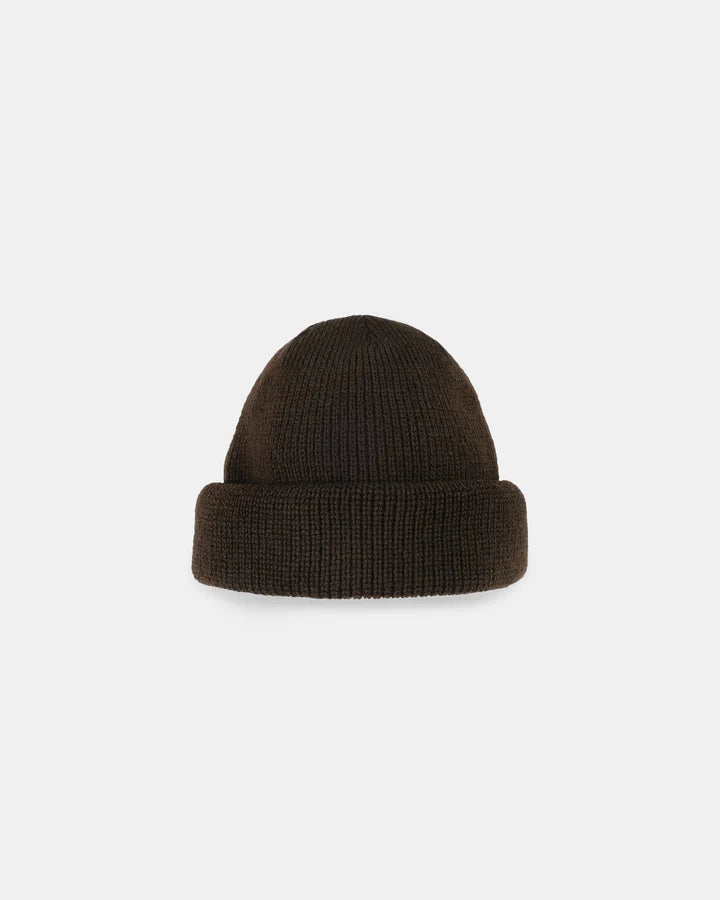 Wool Knit Watch Cap - Brown
