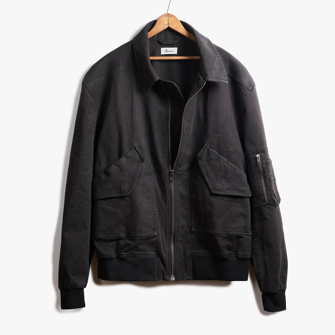 DILLON MID-CENTURY TWILL BOMBER JACKET