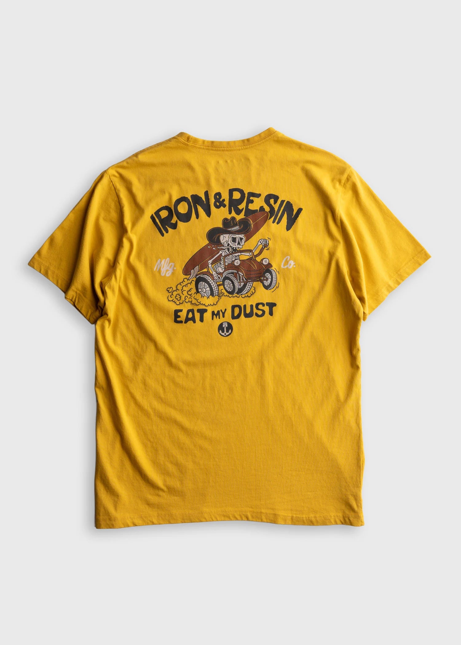 Eat My Dust Pocket Tee-Gold