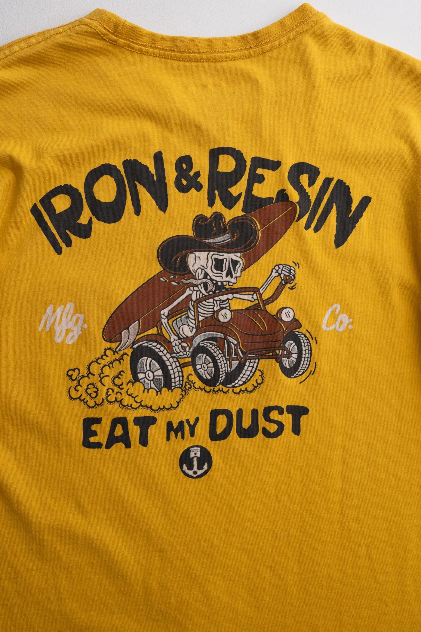 Eat My Dust Pocket Tee-Gold