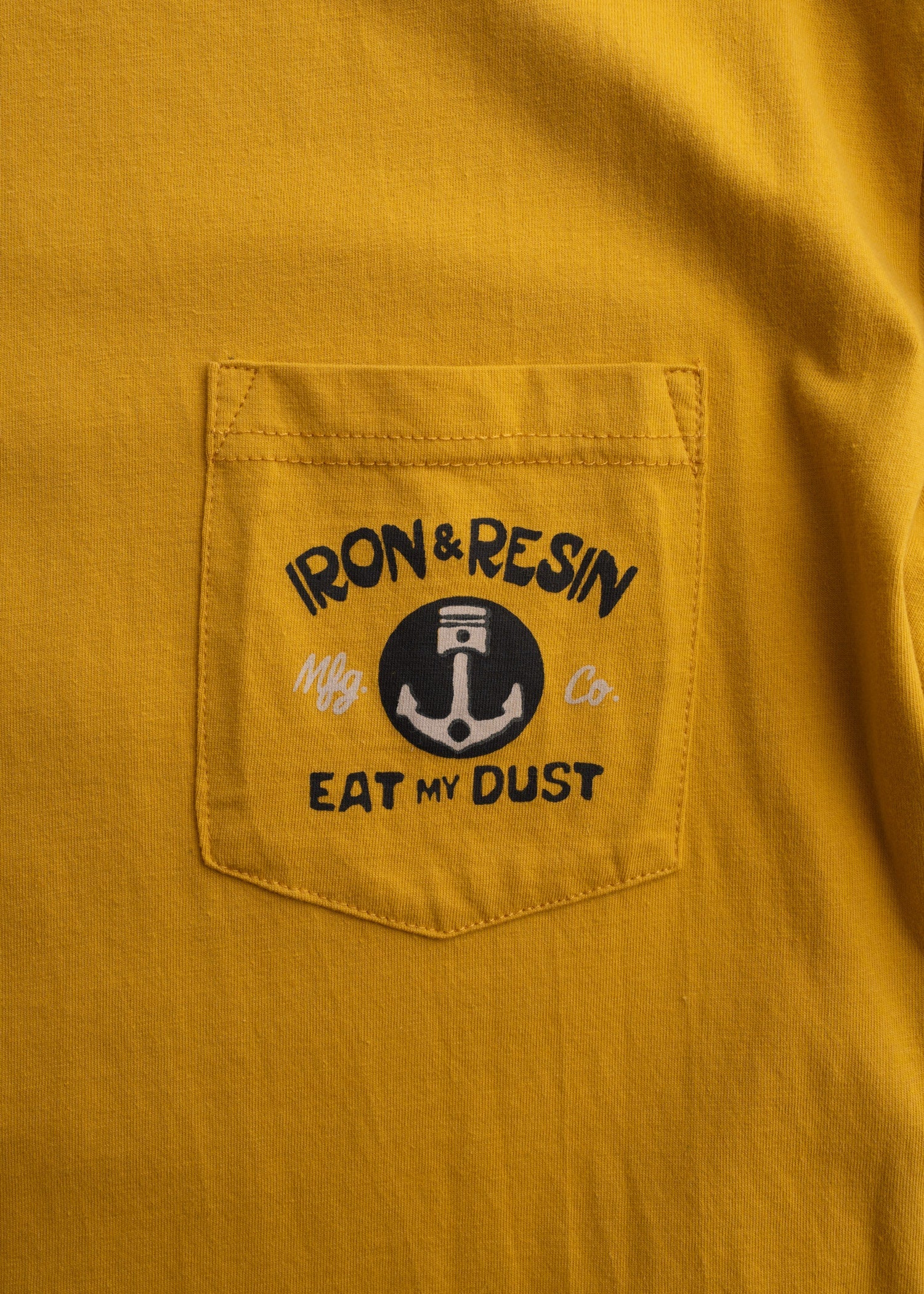 Eat My Dust Pocket Tee-Gold