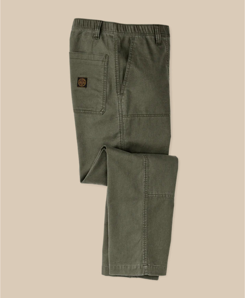 CLARKSTON DOUBLE FRONT PANTS - SURPLUS GREEN