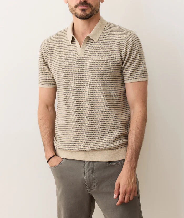 Liam Sweater Polo - Natural/Charcoal