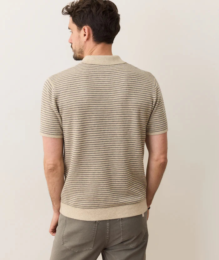 Liam Sweater Polo - Natural/Charcoal