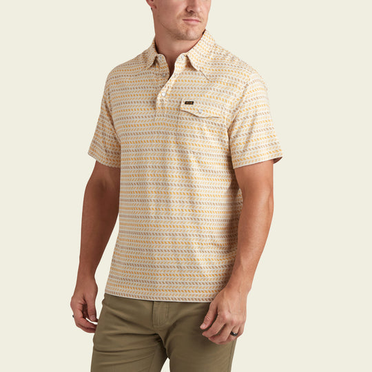 Ranchero Jacquard Polo - Oatmeal Heather