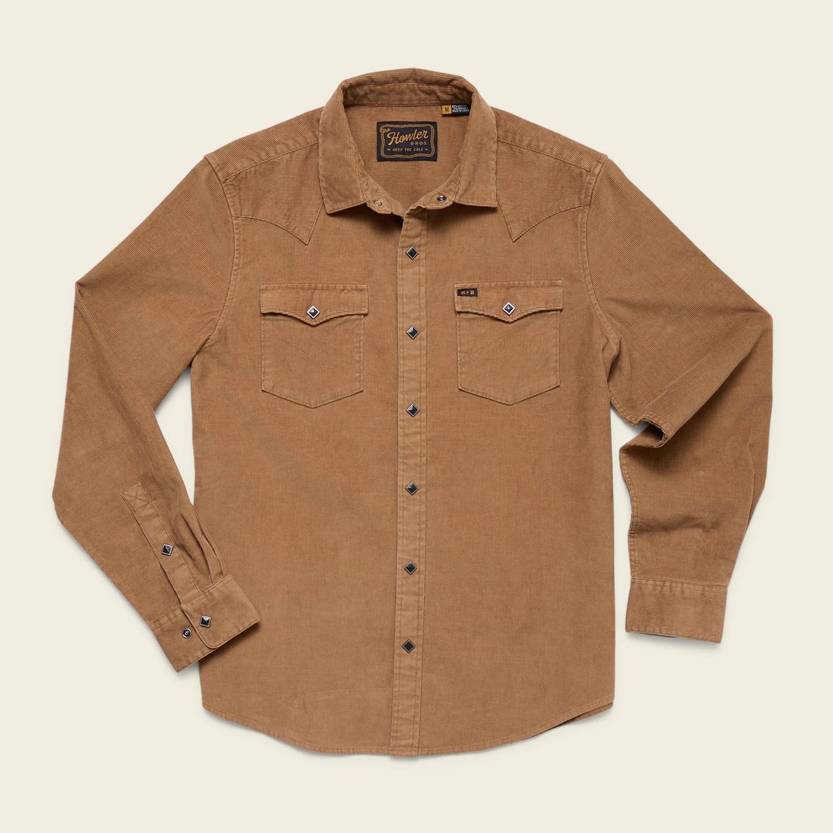 Banning Corduroy Snapshirt - Duck Brown