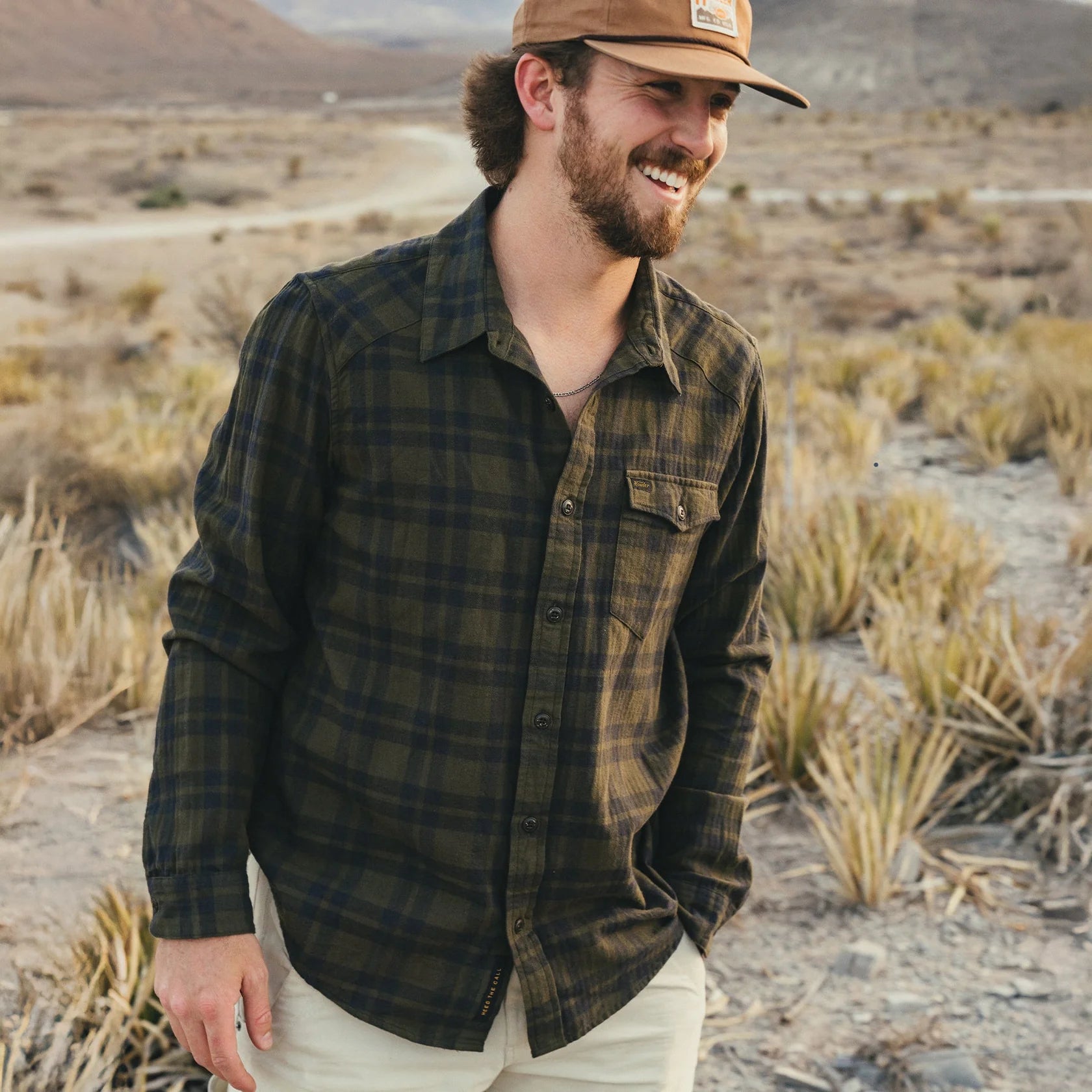 La Grange Lightweight Flannel - Cohen Plaid : Dark Olive