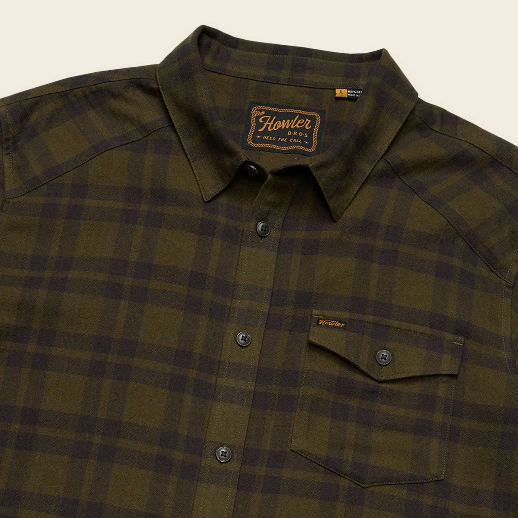 La Grange Lightweight Flannel - Cohen Plaid : Dark Olive