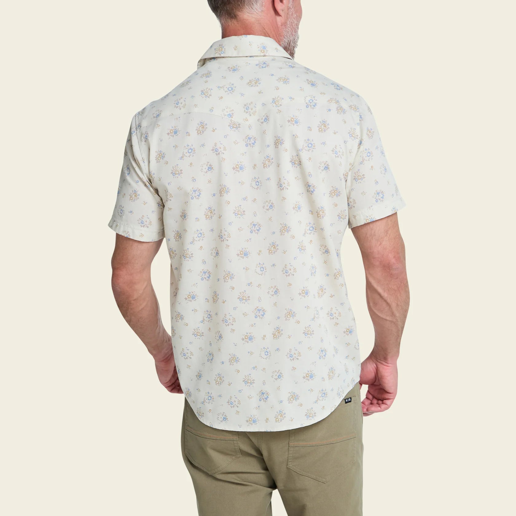 H Bar B Snapshirt - Bouquets : Beige