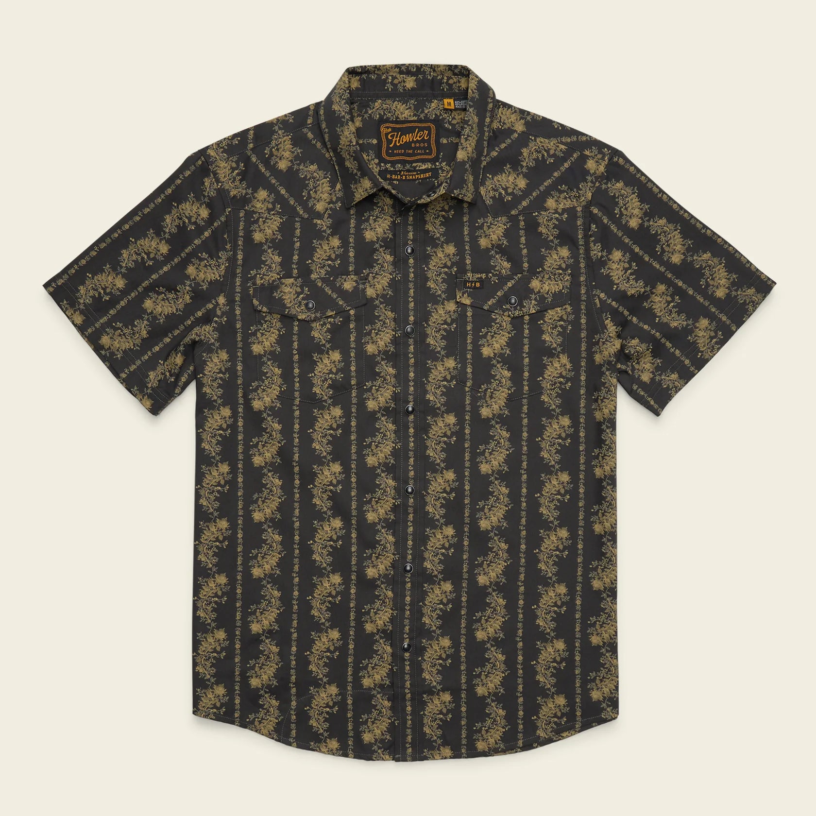 H Bar B Snapshirt - Grampa’s Curtains : Antique Black