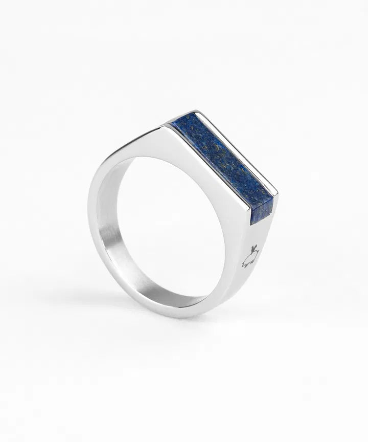 Signet Ring 7mm Lapis-Lazuli | Silver