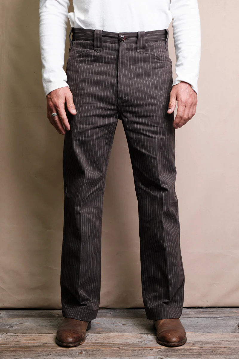 DUSTER PANT BROWN STRIPE