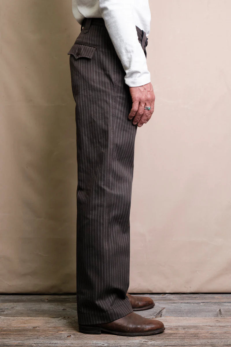 DUSTER PANT BROWN STRIPE