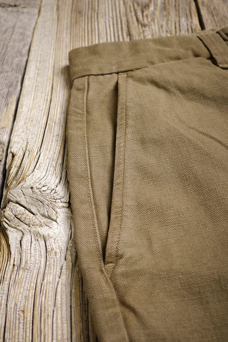 DECK PANT 14 OUNCE SLUB ARMY GREEN