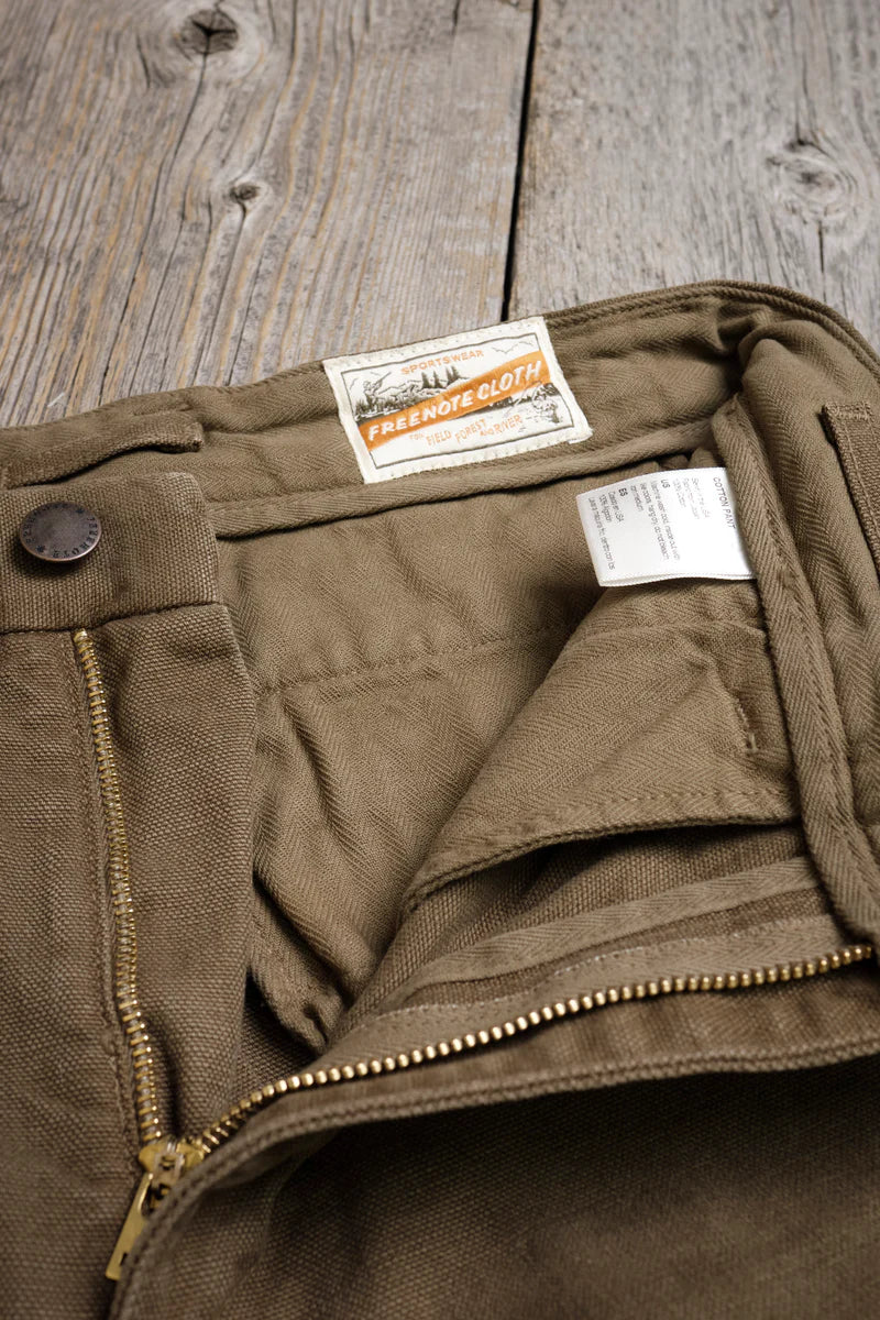 DECK PANT 14 OUNCE SLUB ARMY GREEN