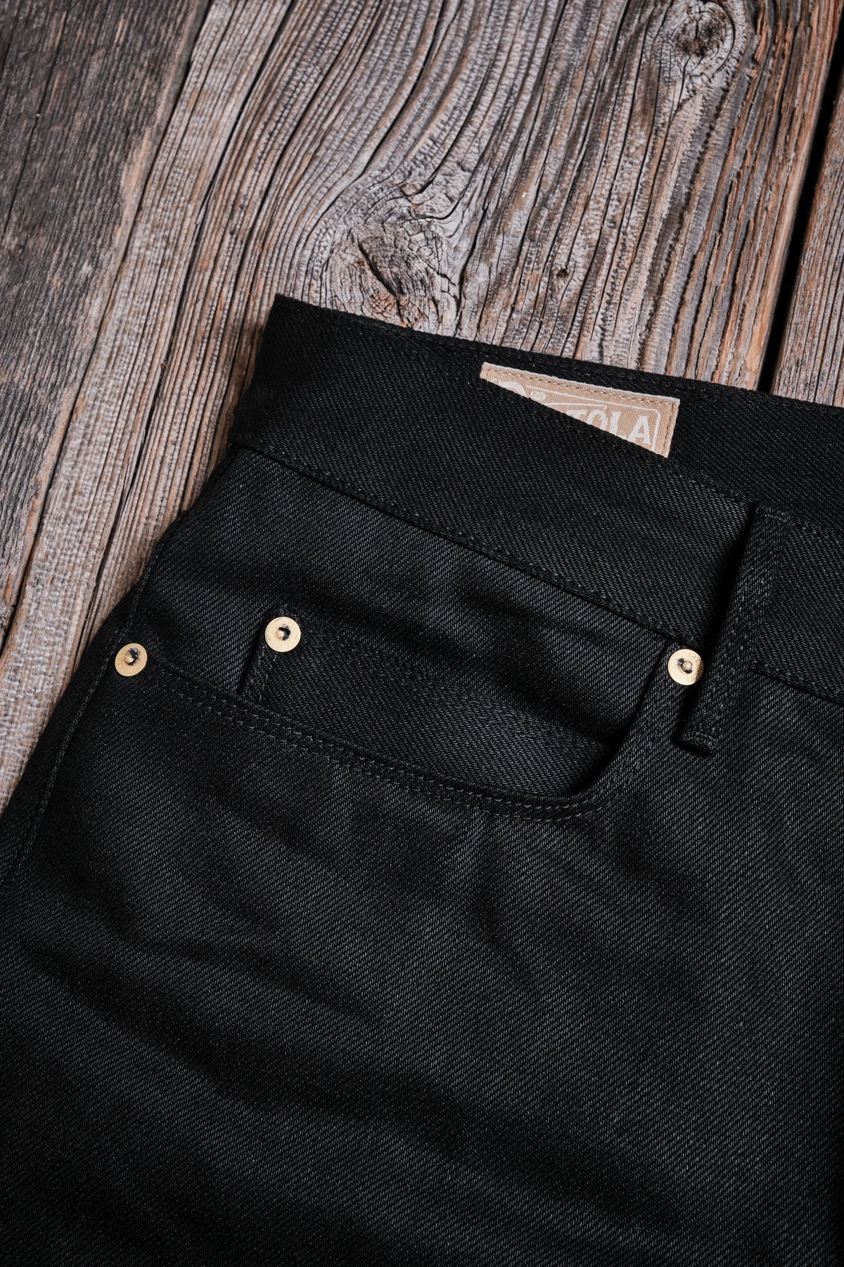 PORTOLA CLASSIC TAPER 15.75 OUNCE BLACK DENIM