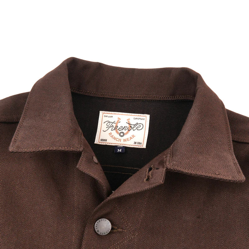 High Low 15 Ounce Dark Brown Denim Jacket