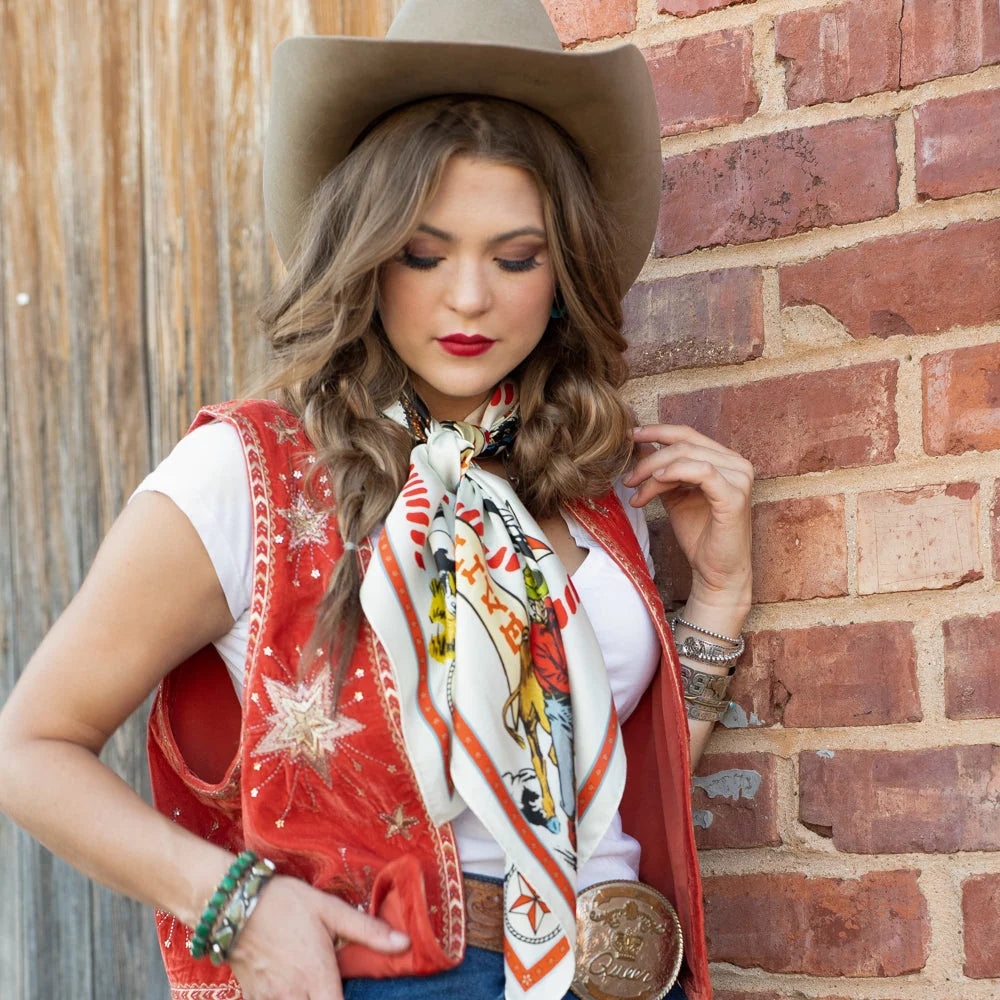 STAR OF THE WEST - LONG TALL SCARF - Bone