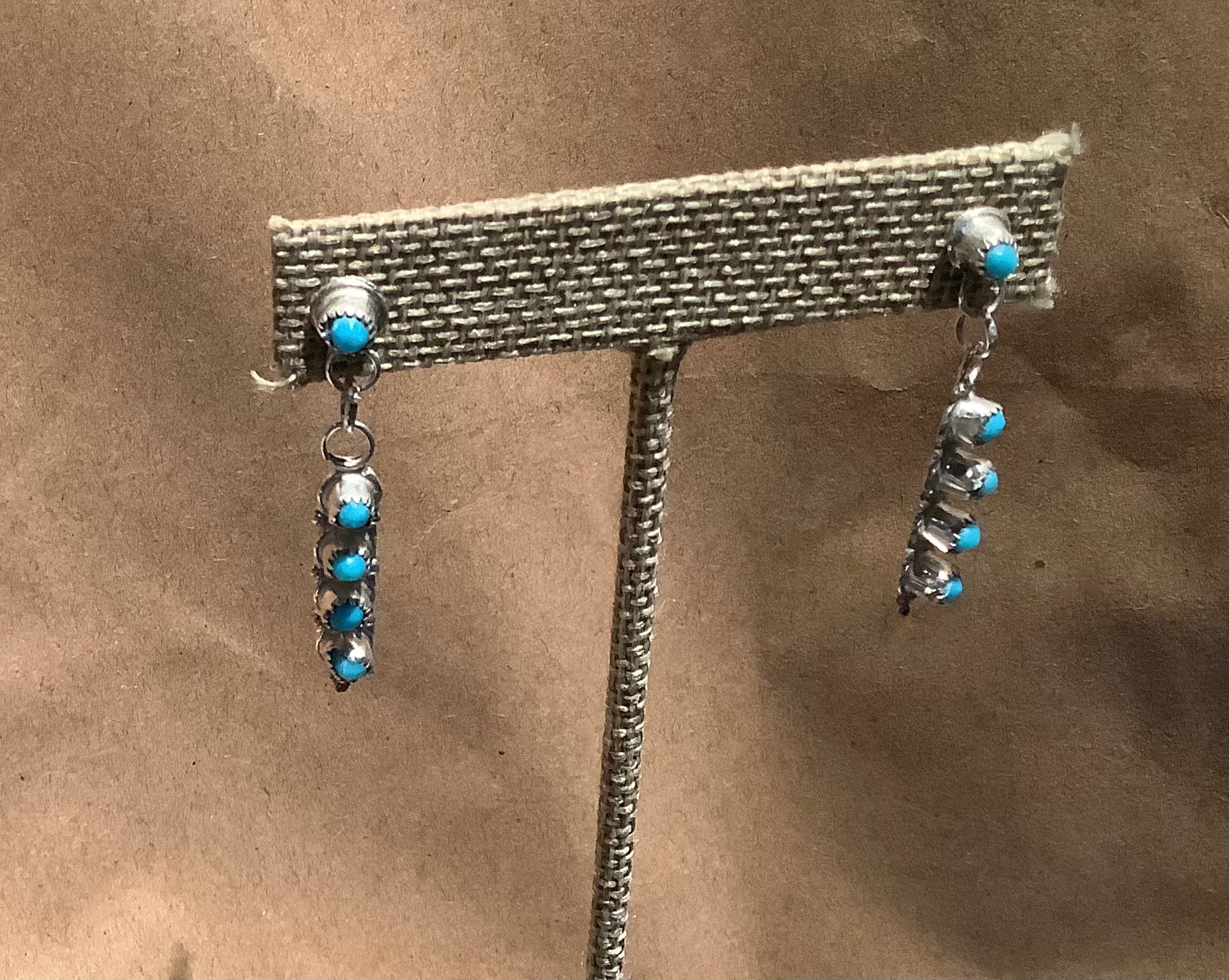 Sterling Silver and Turquoise Dangle Earrings