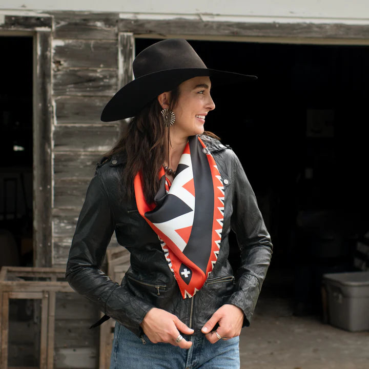 GIRL WITH THE WIDE BRIMMED HAT - SILK SCARF