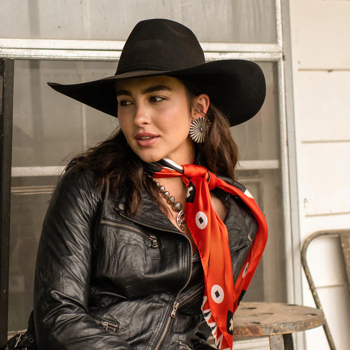 GIRL WITH THE WIDE BRIMMED HAT - SILK SCARF
