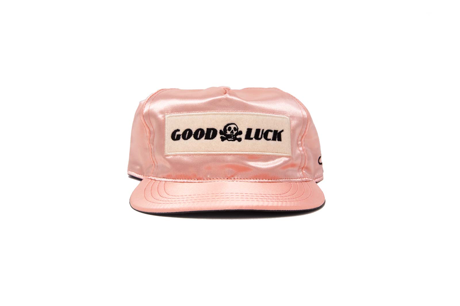 GOOD LUCK SATIN Snapback - Peach