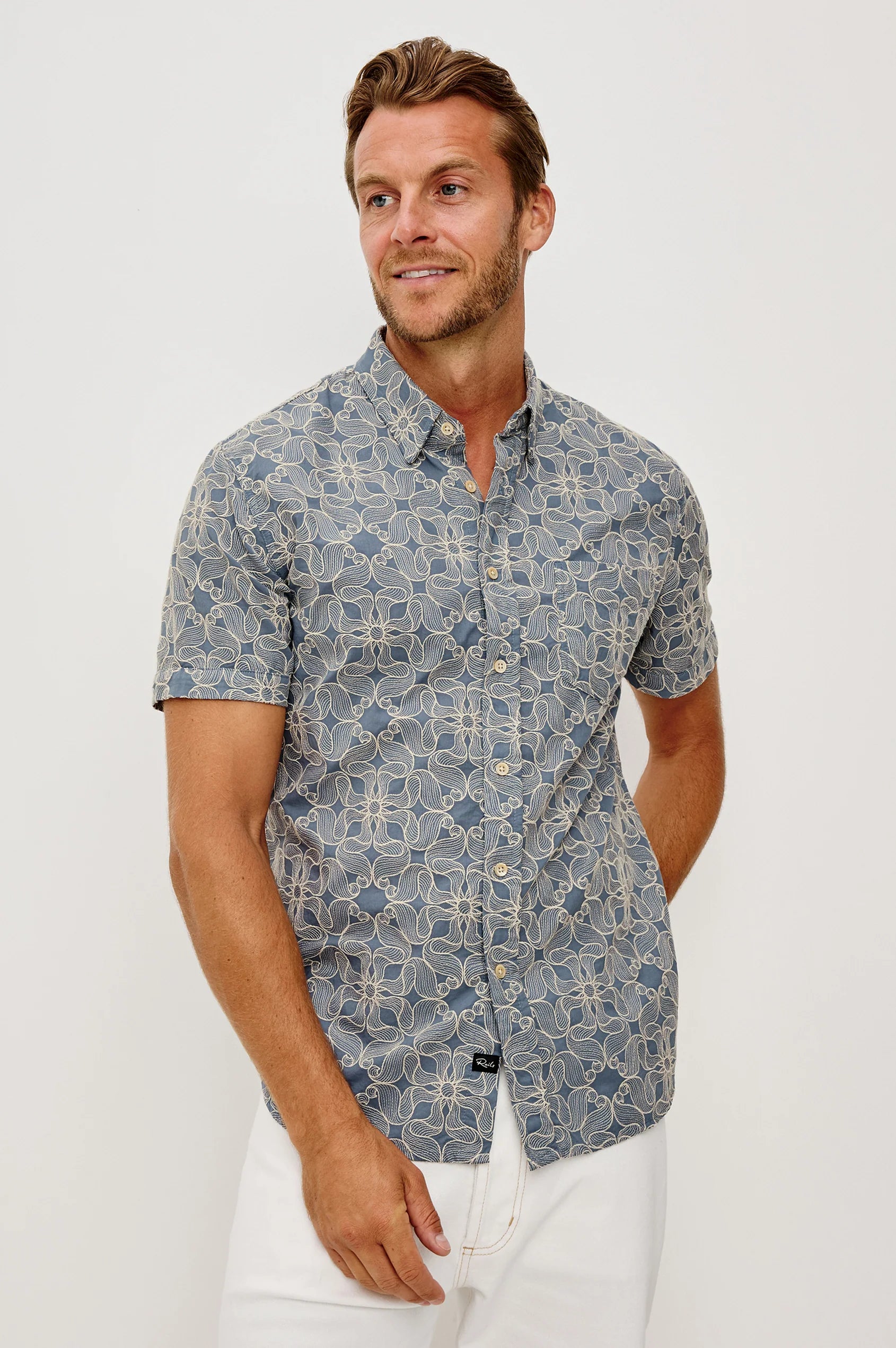 Hale Shirt - Whirling Daisy Steel