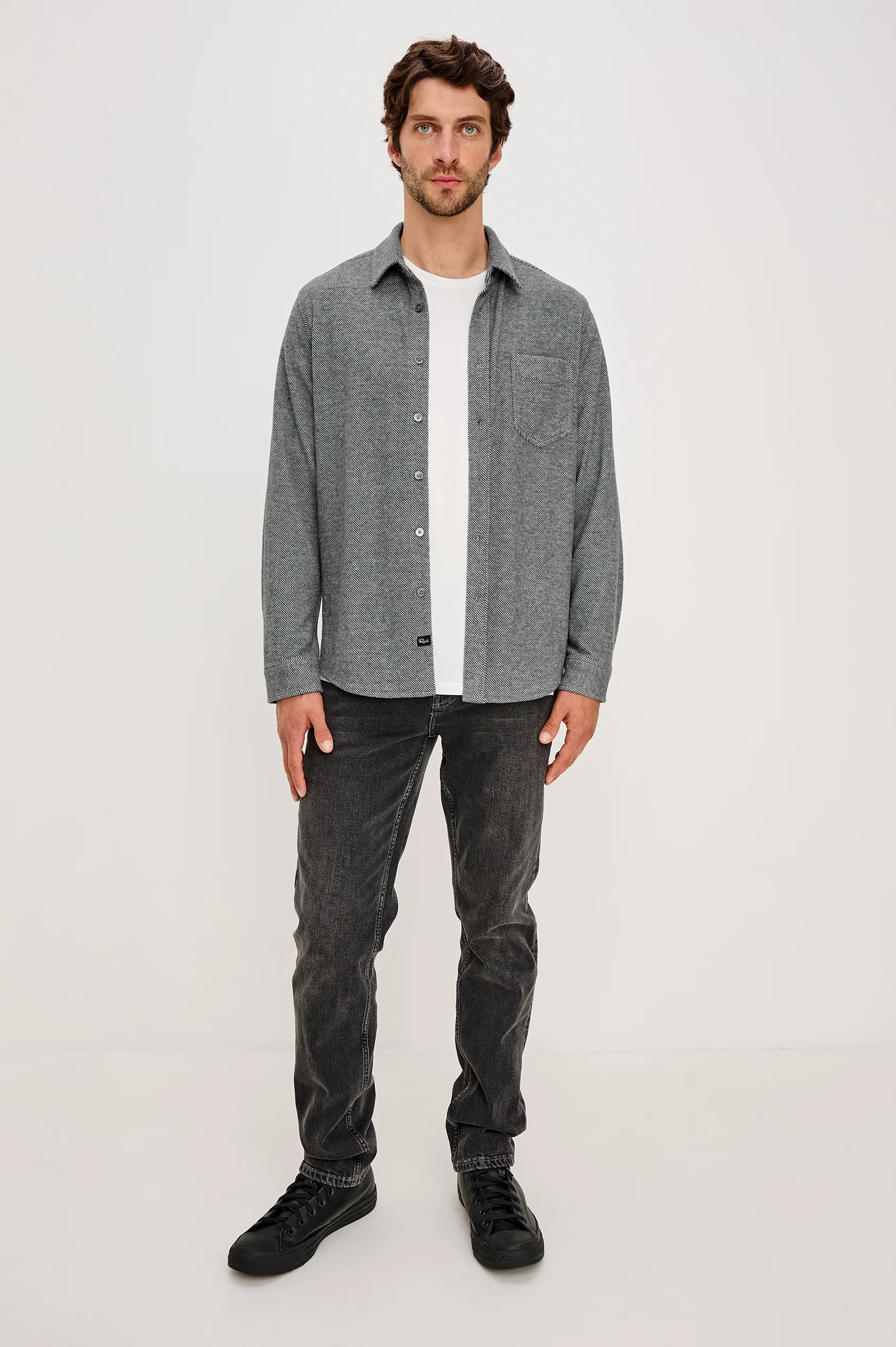 Hawke Shirt - Charcoal Twill