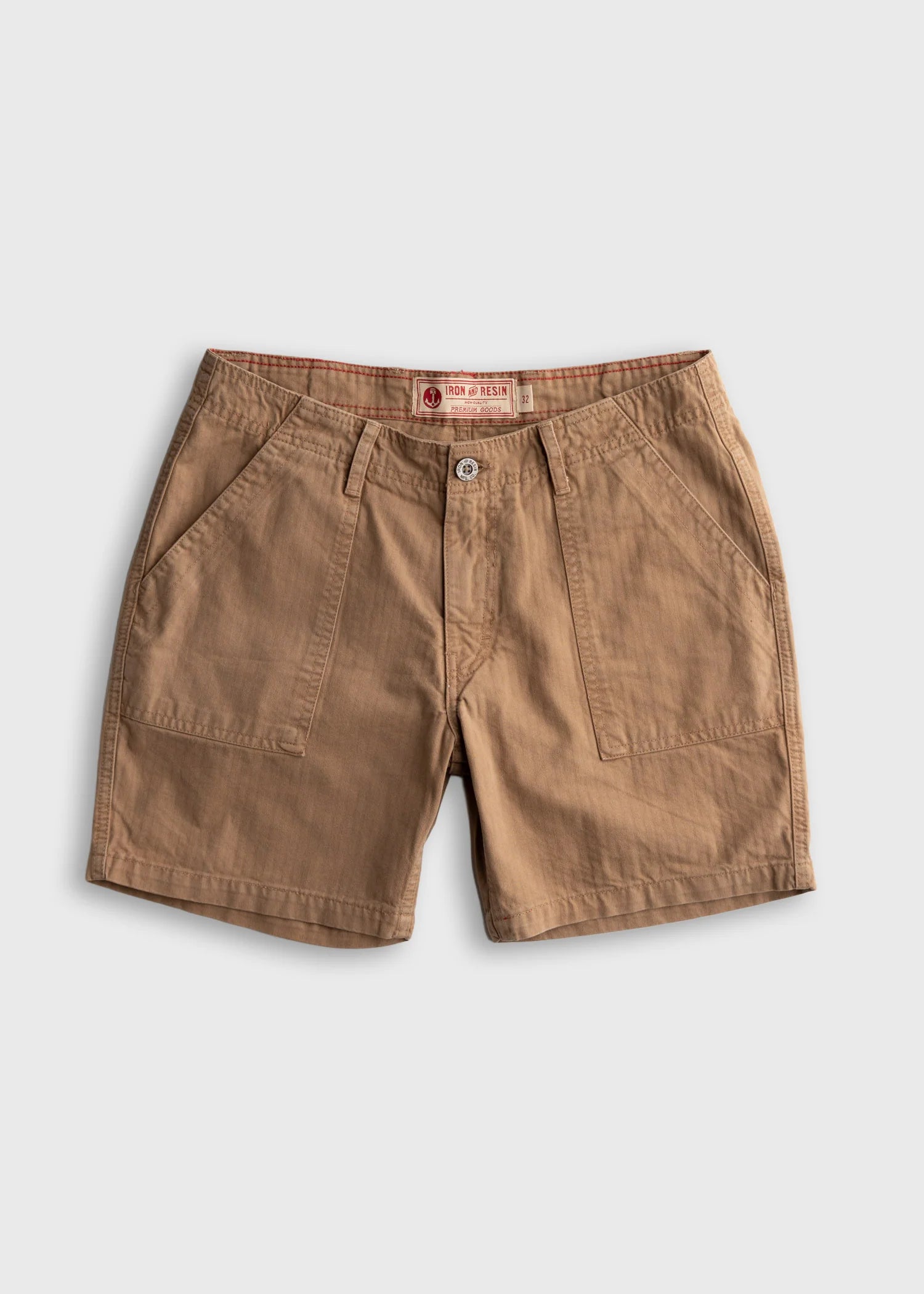 Herringbone Brigade Short-Khaki