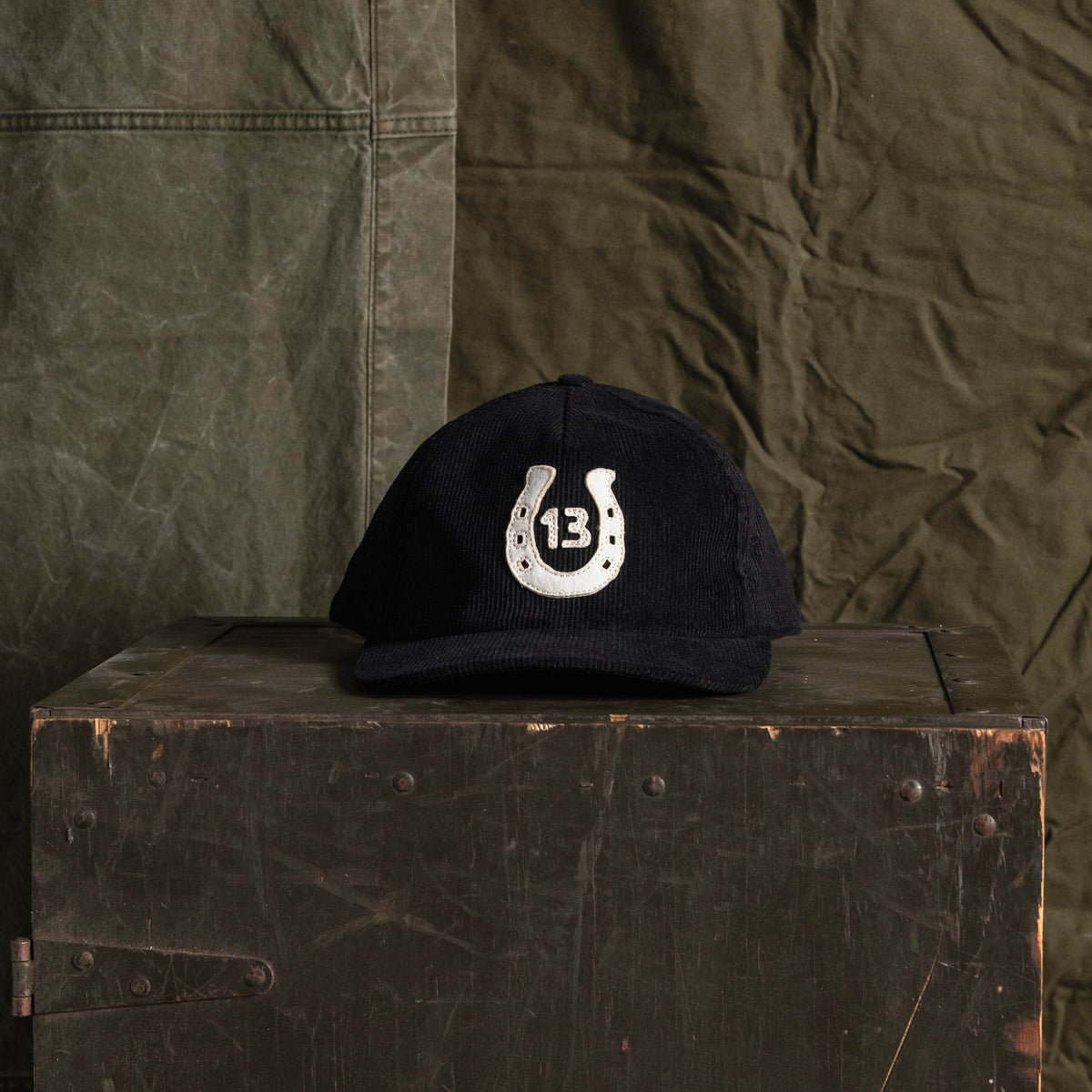 Lucky 13 Applique Hat - Black Cord