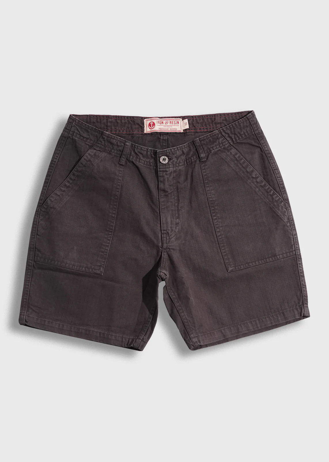 Herringbone Brigade Short - Charcoal