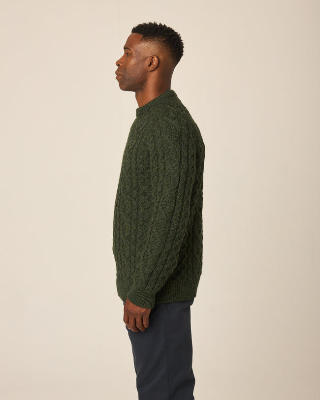 Hudson Aran Jumper - Olive