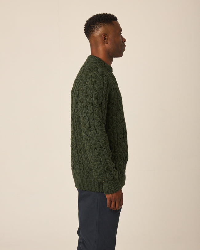 Hudson Aran Jumper - Olive