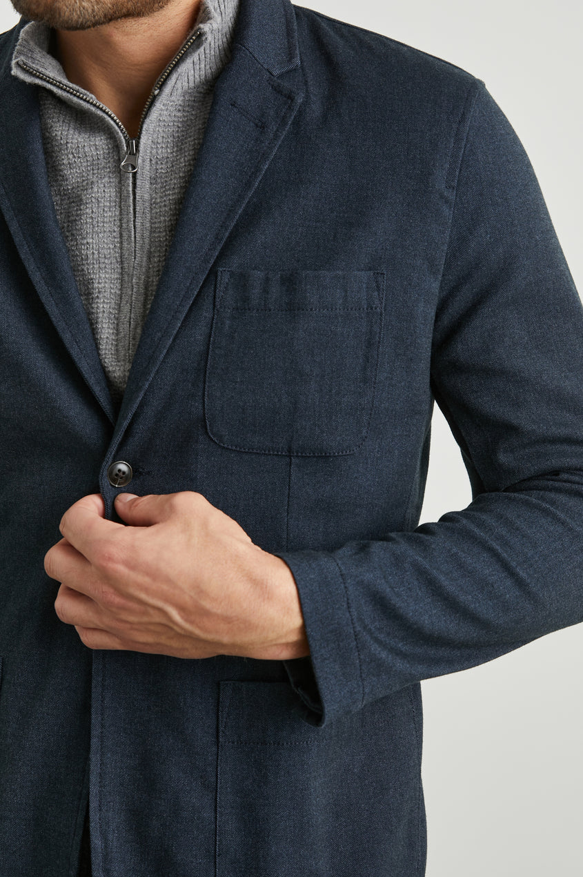 Idris Blazer - Dark Navy Melange