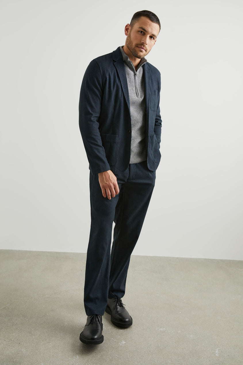 Idris Blazer - Dark Navy Melange