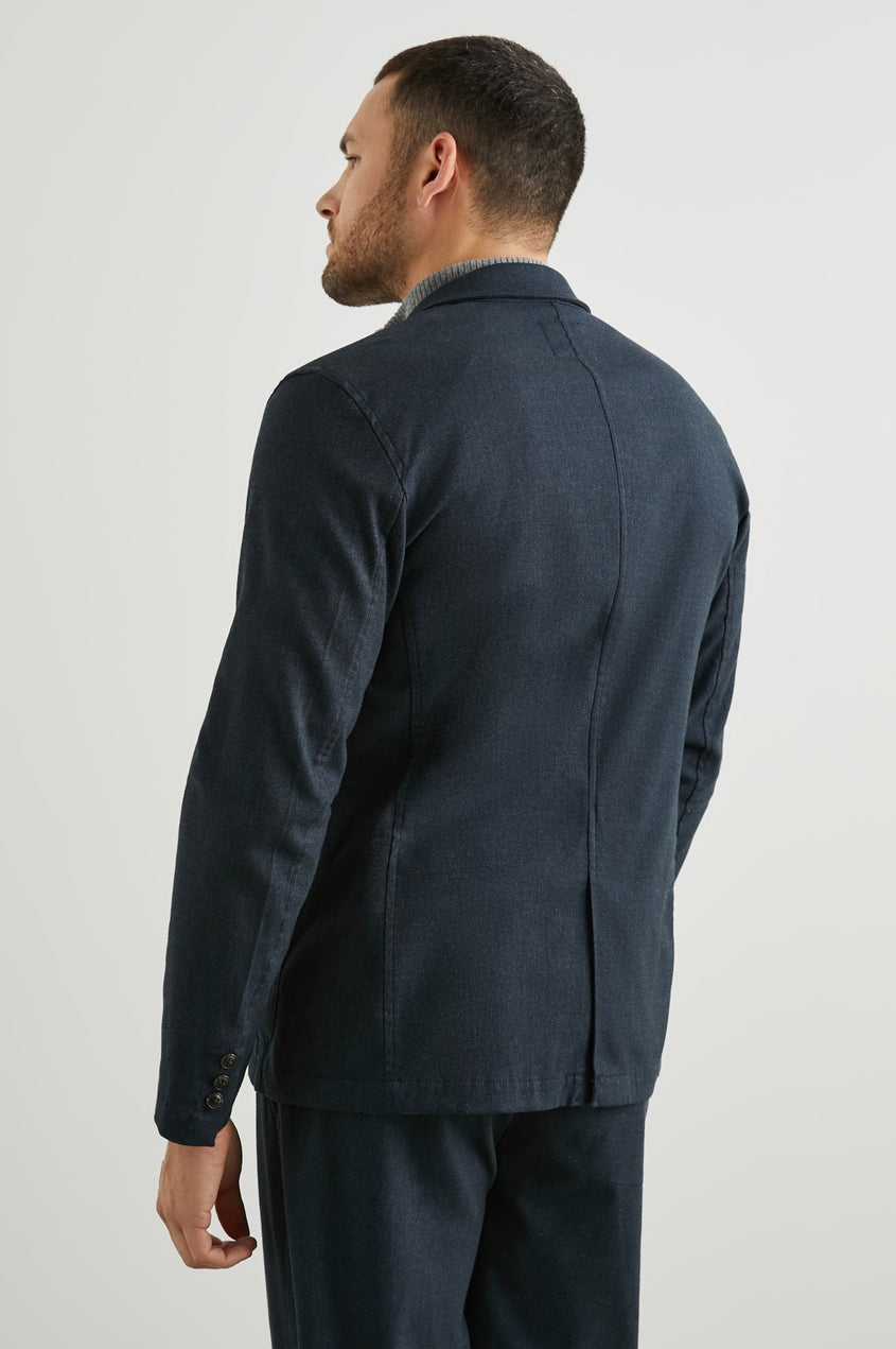 Idris Blazer - Dark Navy Melange