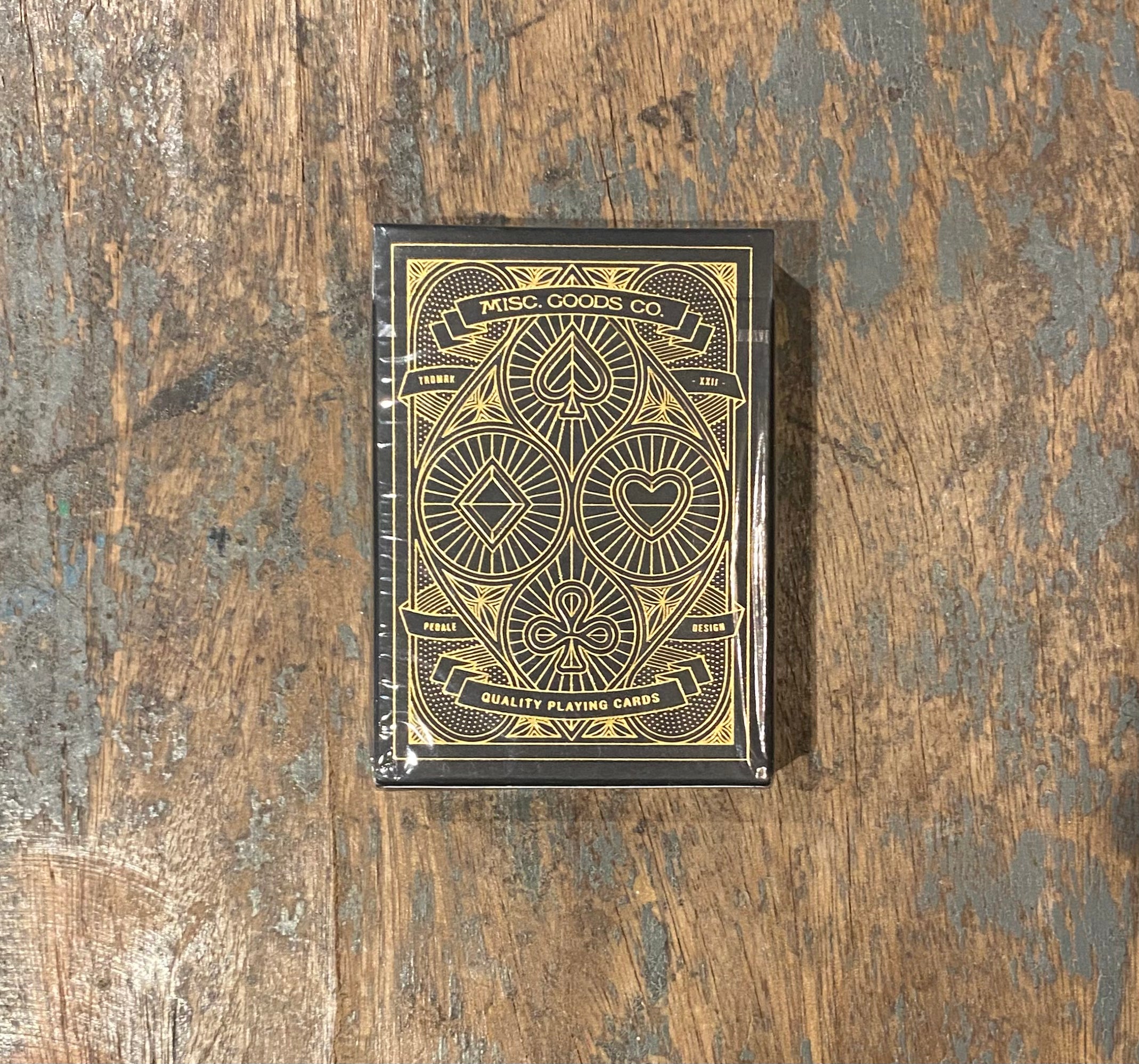 Misc. Goods Playing Cards - Single Leather Case - Carbon