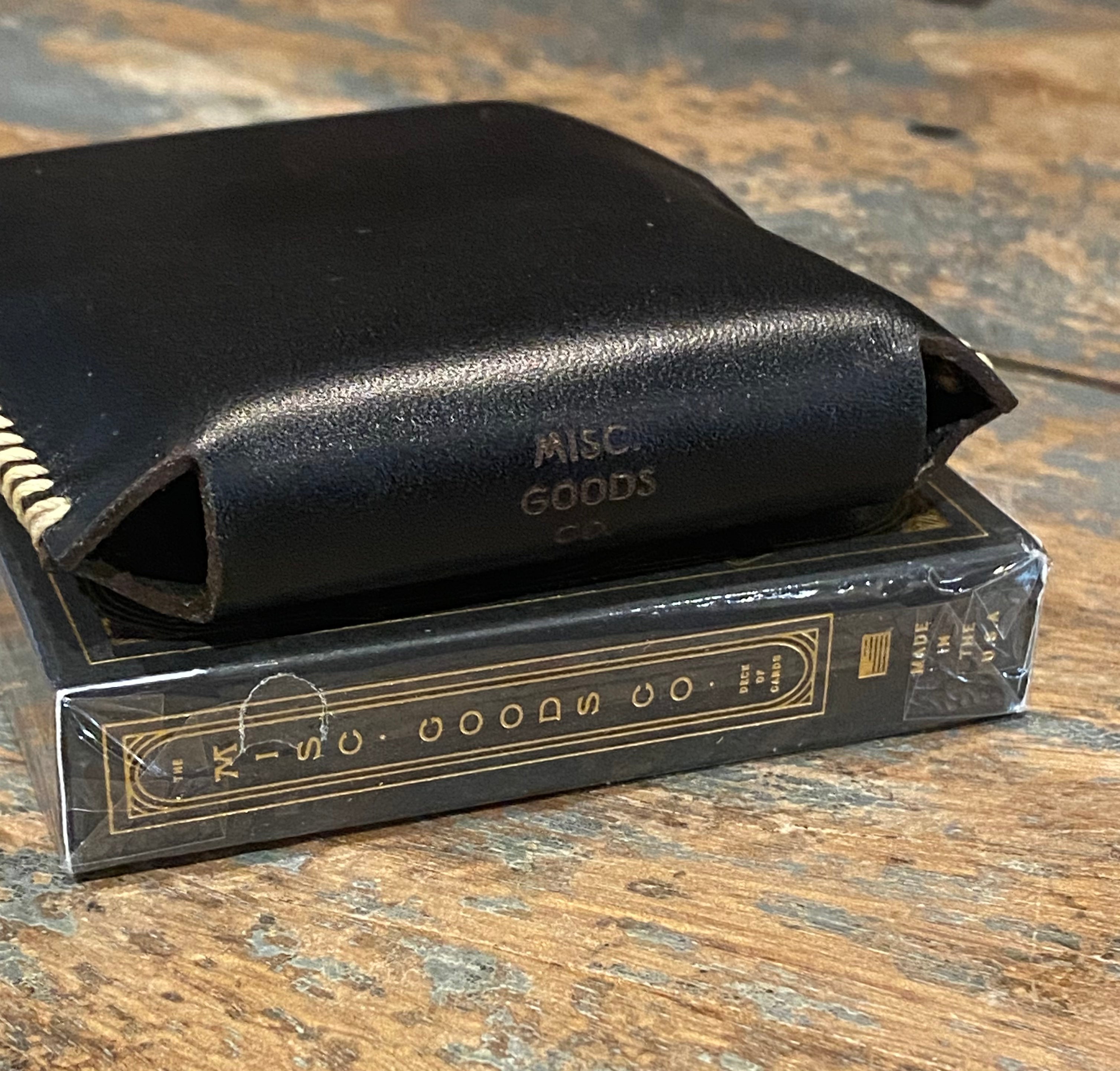 Misc. Goods Playing Cards - Single Leather Case - Carbon