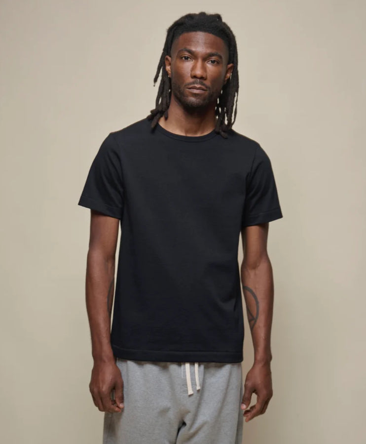 215 Loopwheeled Classic Fit Midweight T-Shirt-Deep Black