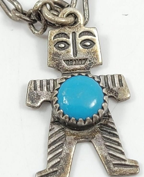 Sterling Silver Turquoise Charm Bracelet