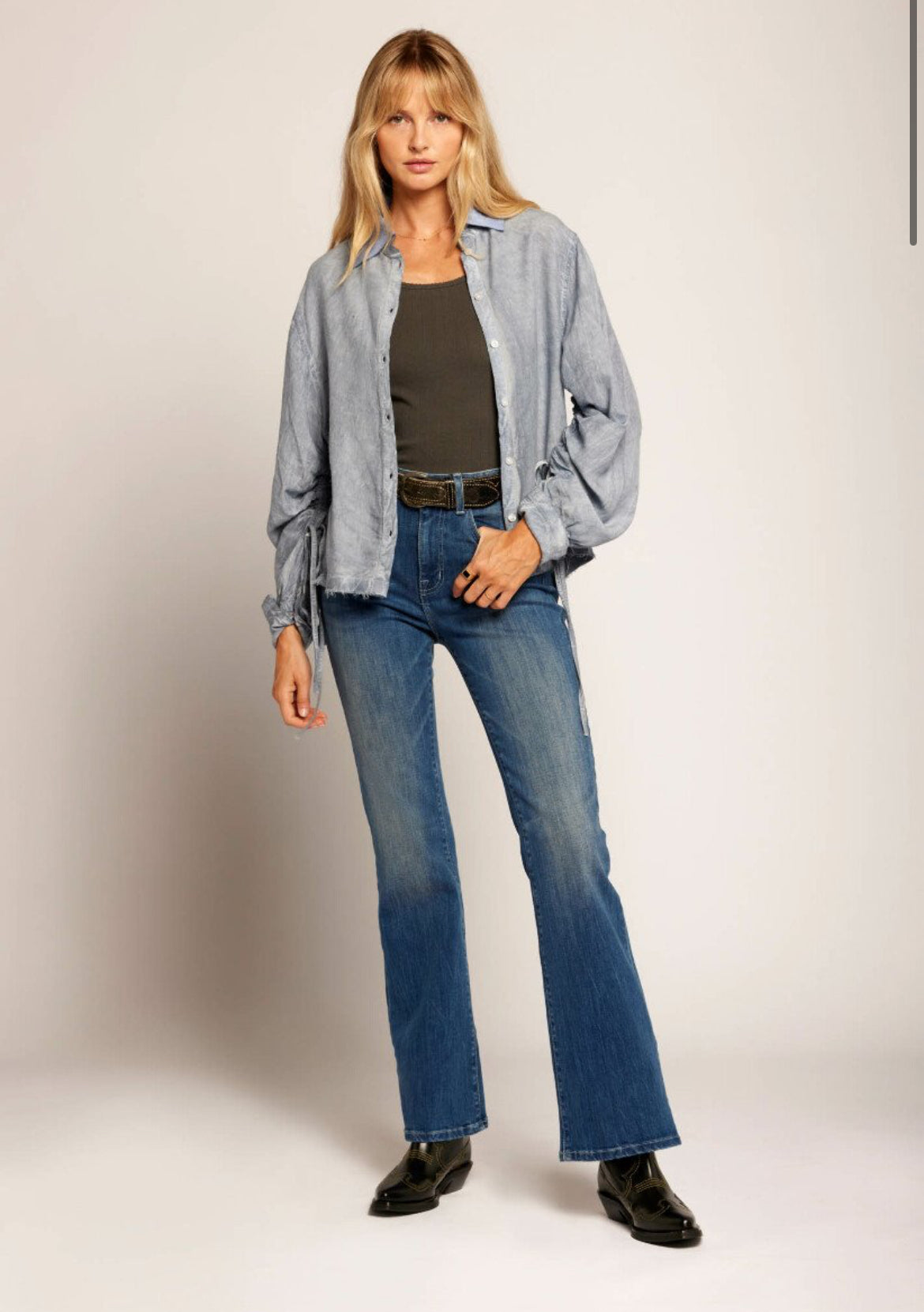 THE BELOVED LONG SLEEVE SHIRT - MAYA BLUE