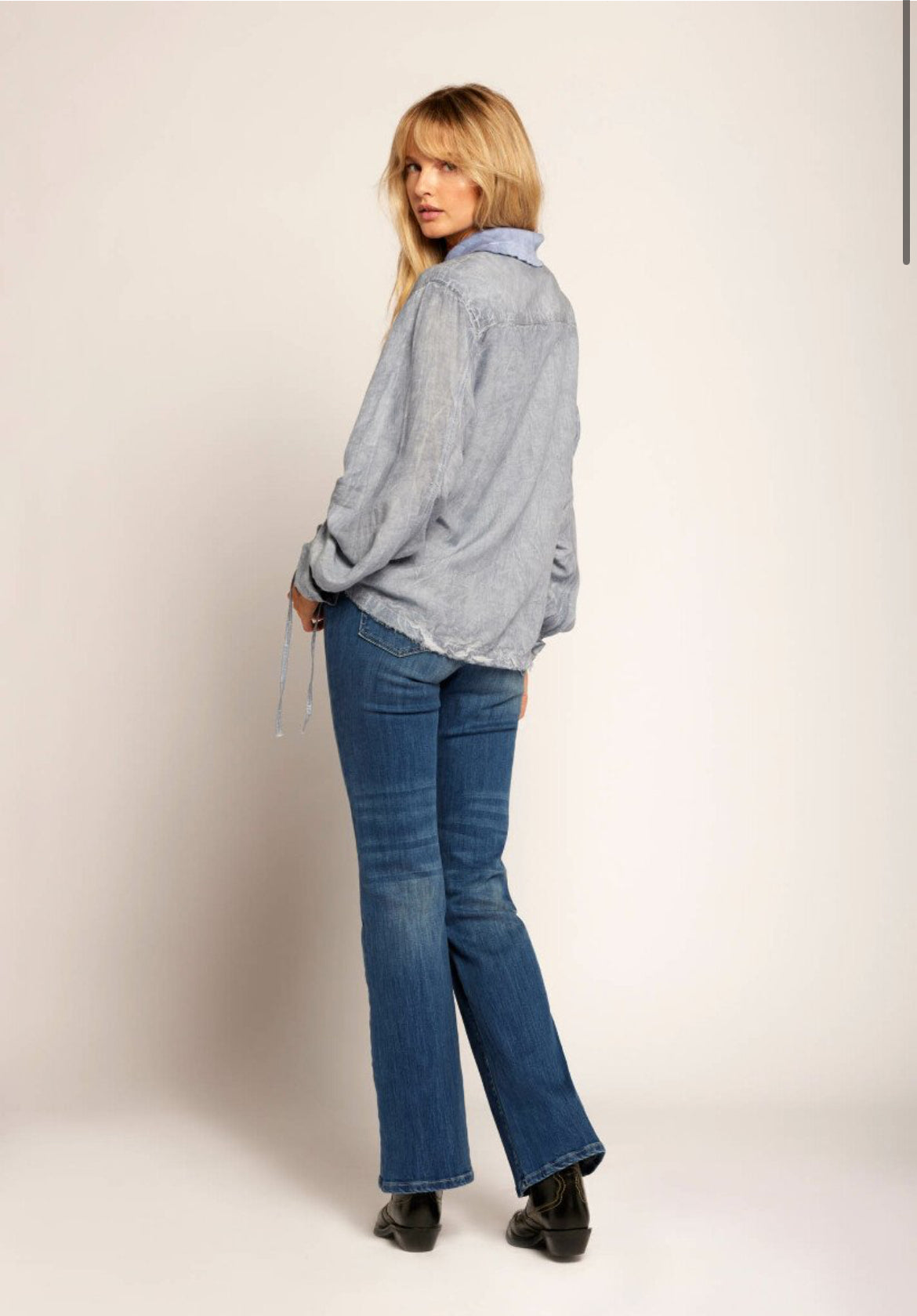THE BELOVED LONG SLEEVE SHIRT - MAYA BLUE