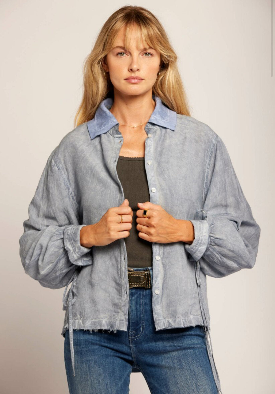 THE BELOVED LONG SLEEVE SHIRT - MAYA BLUE