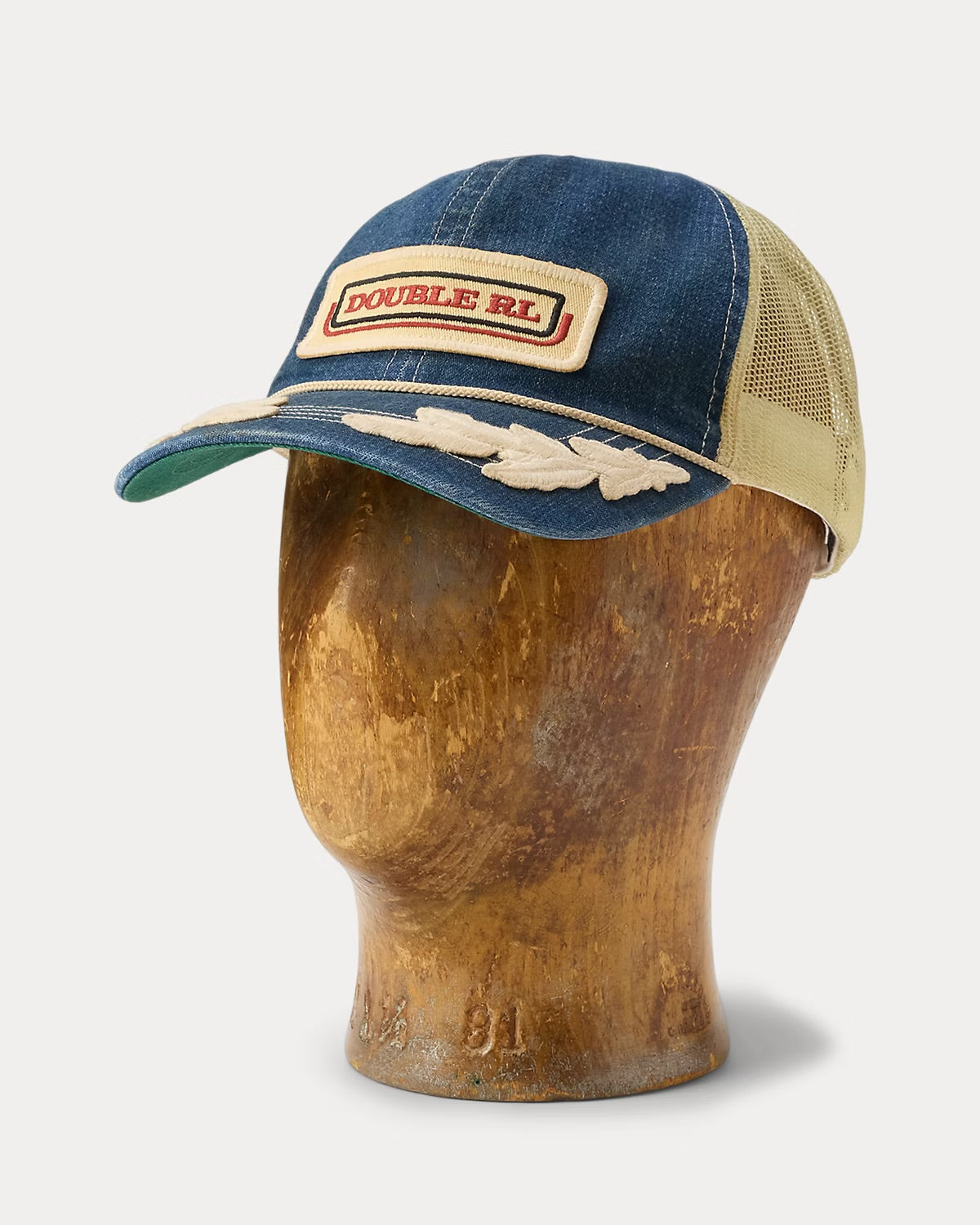 RRL Logo Denim Mesh Back Trucker Hat