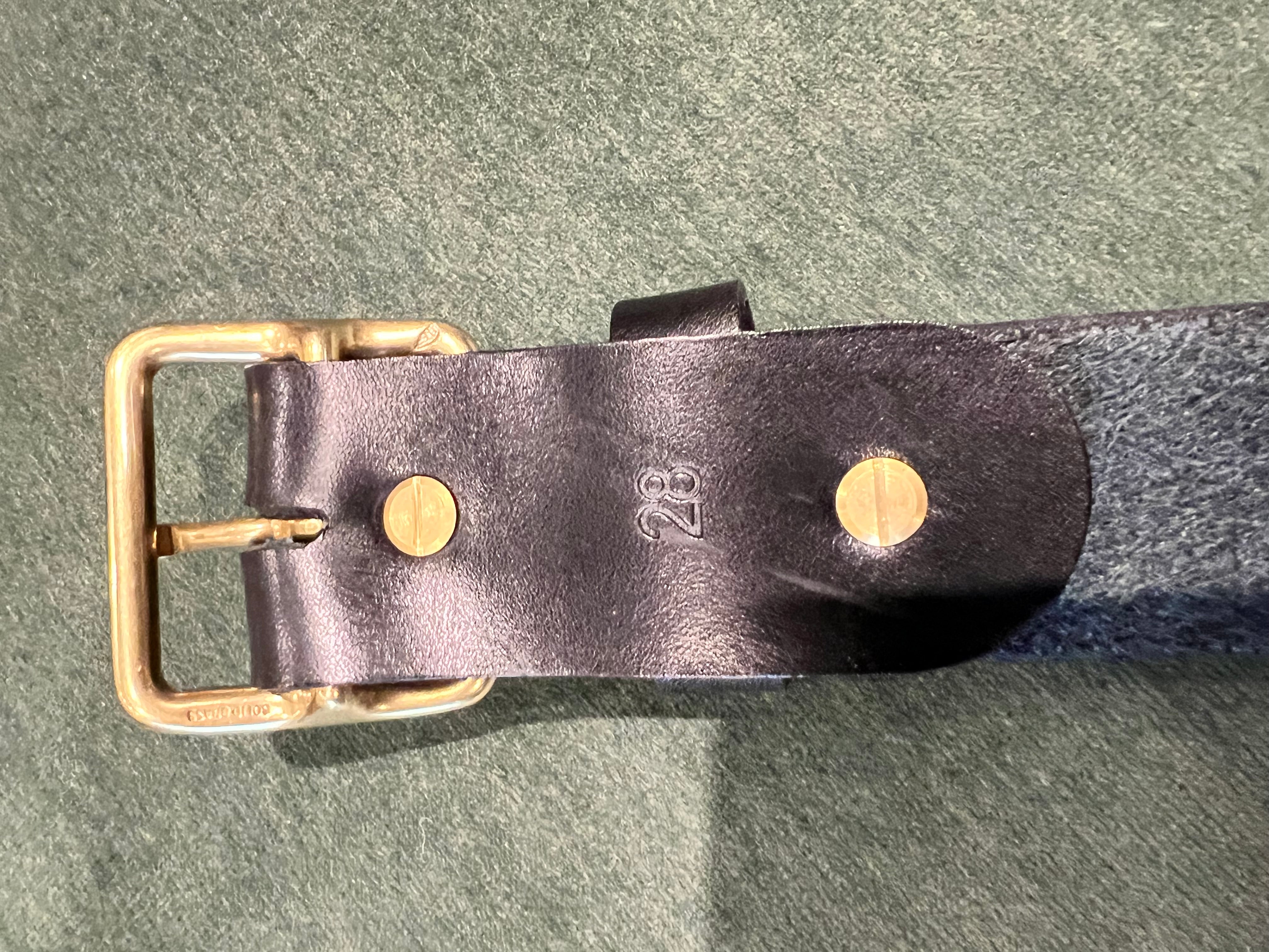 Cave + Post Leather Belt - Black