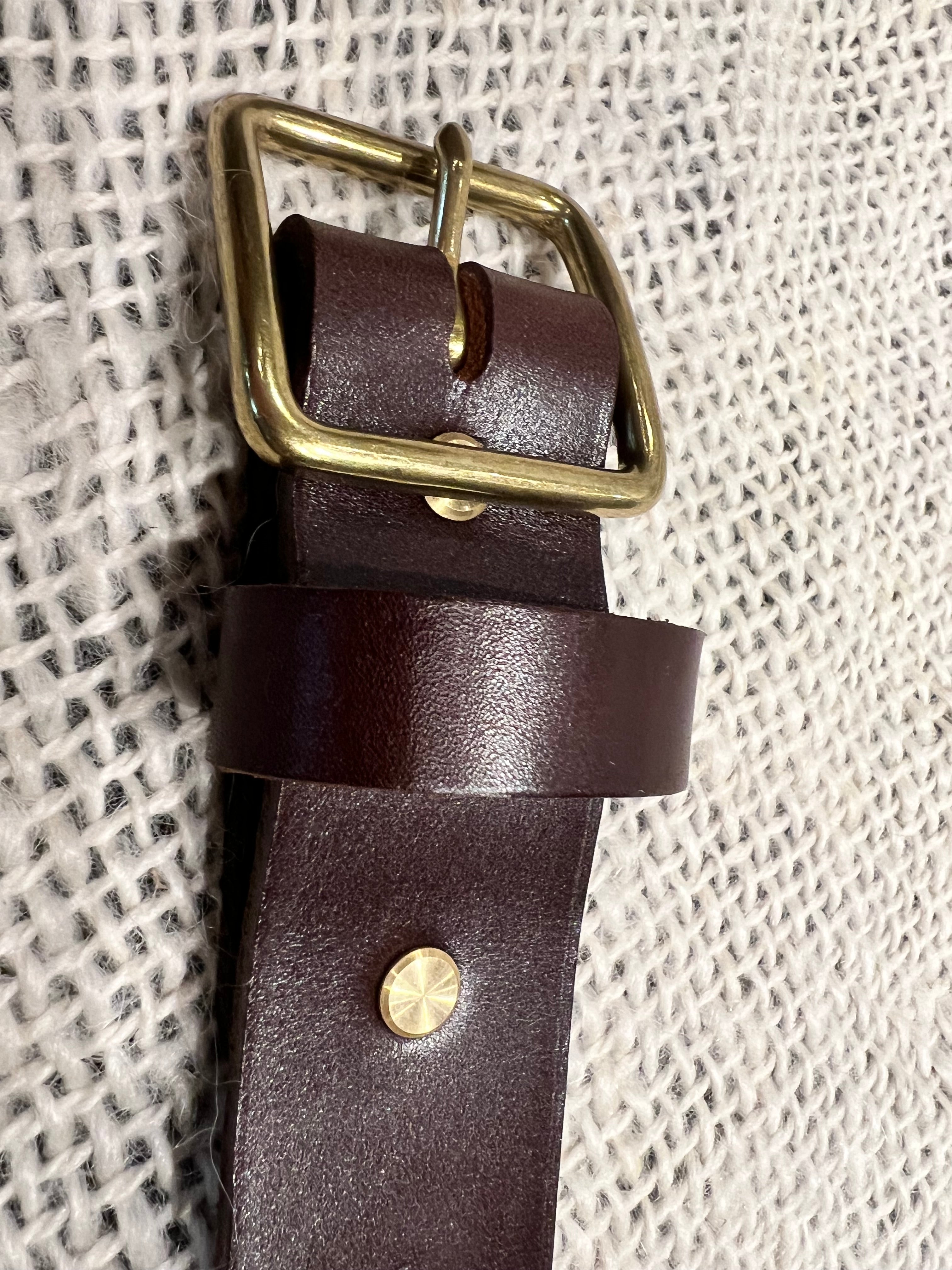 Cave + Post Leather Belt - Brown