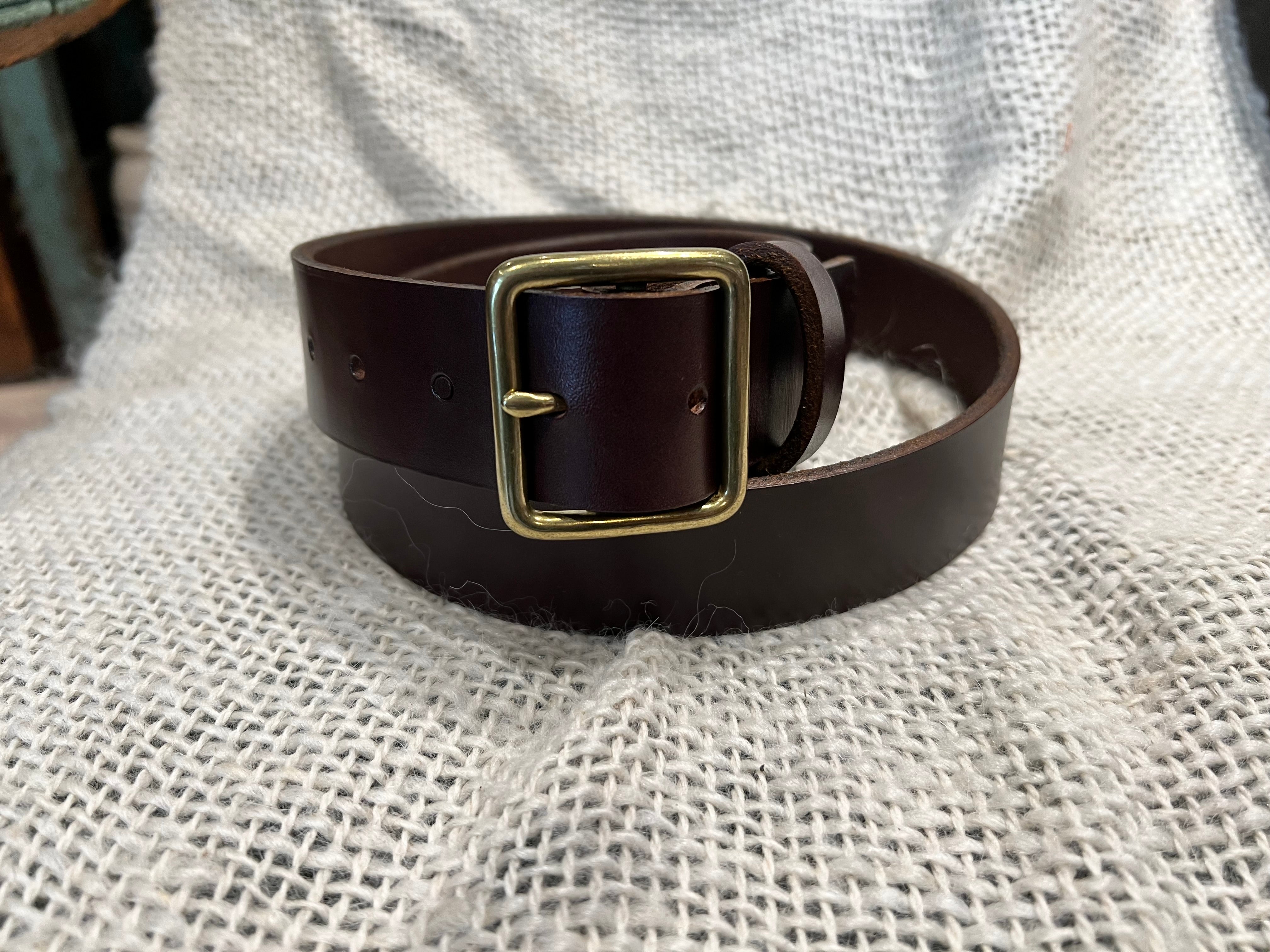 Cave + Post Leather Belt - Brown
