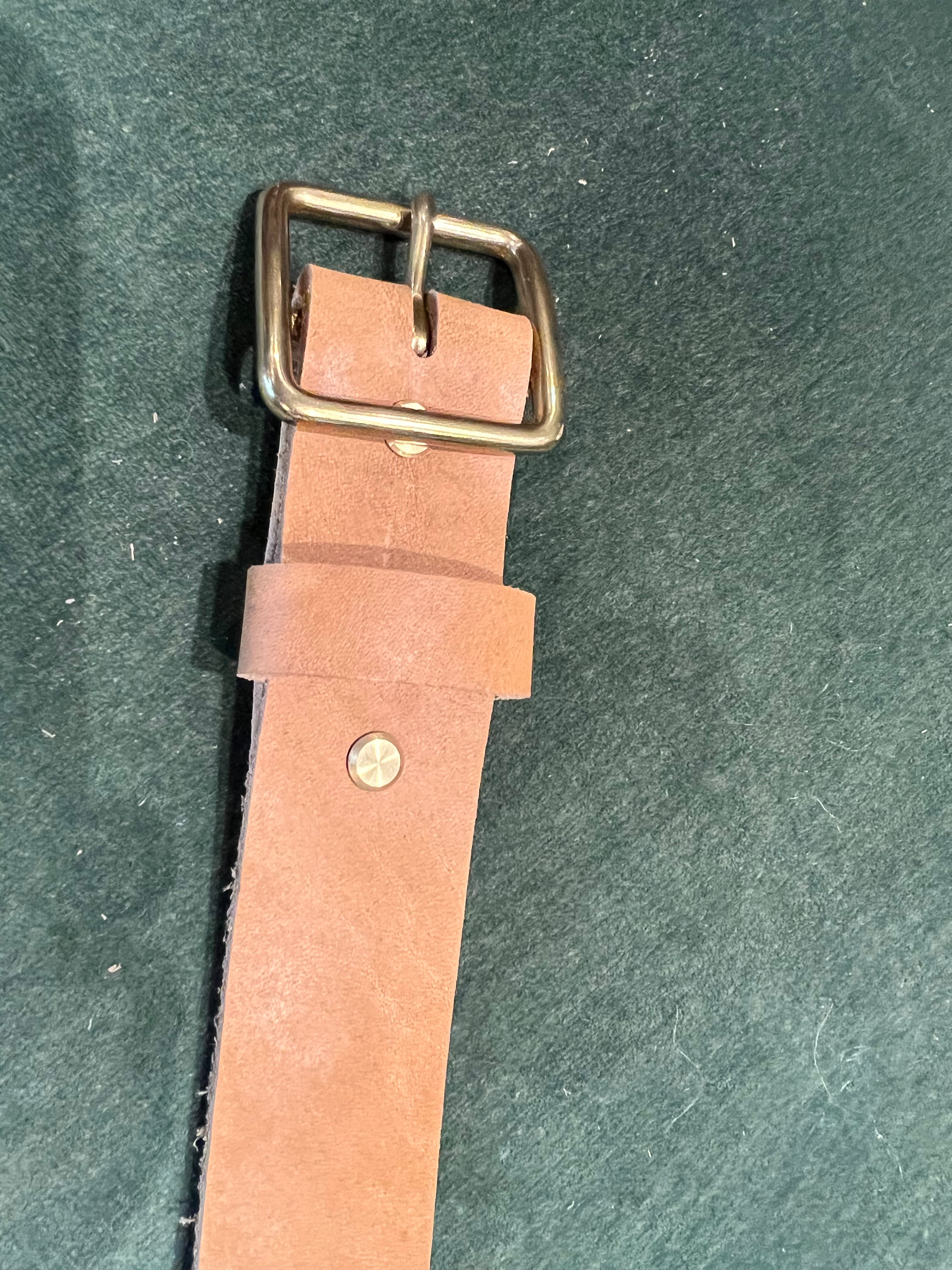 Cave + Post Leather Belt - Natural
