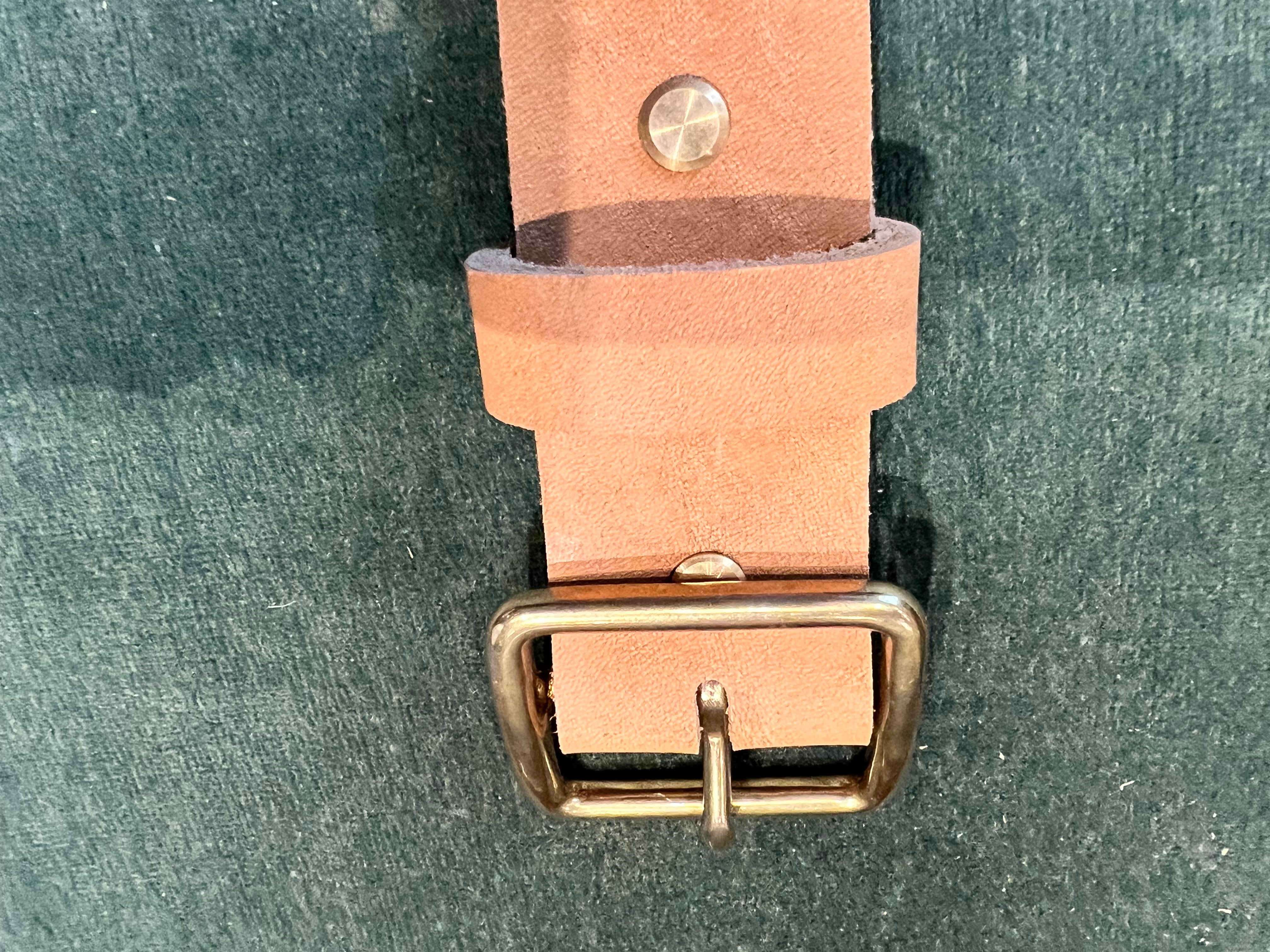 Cave + Post Leather Belt - Natural